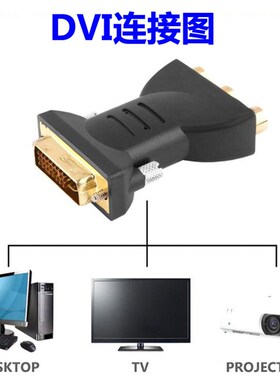 dvi转接头三色差头3rca莲花头一分三hdmi转AV转接头VGA音频线母头