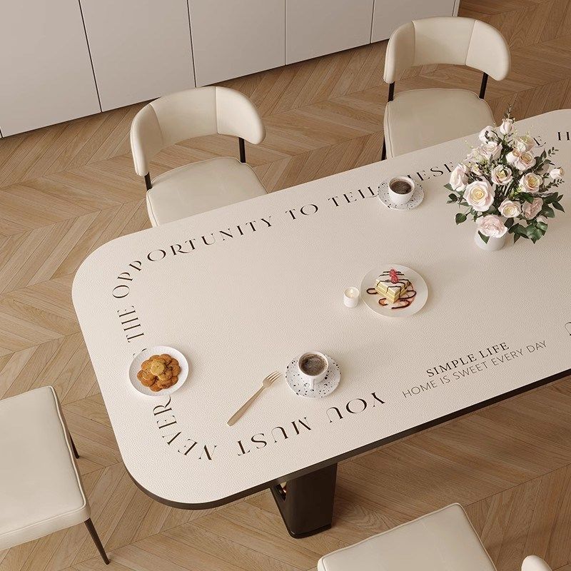 餐桌垫奶油风防烫耐脏茶几书桌隔热垫子PVC防水防油免洗可擦桌布,居家布艺,桌布,淘宝优惠券,粉丝福利购,淘宝优惠卷