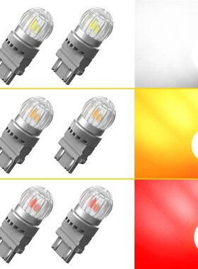 2Pcs T25 3157 P27W P27/7W LED Amber White Red 3030SMD 3156 L