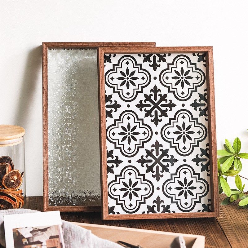 风仿木质c收纳托盘长方形杯子香薰首饰茶盘家用放茶杯茶具摆件,餐饮具,盘,淘宝优惠券,粉丝福利购,淘宝优惠卷