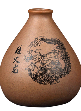 避火龙瓶子陶瓷罐k厨房西北角陶罐陶土罐三辟火龙瓶摆件解火烧天