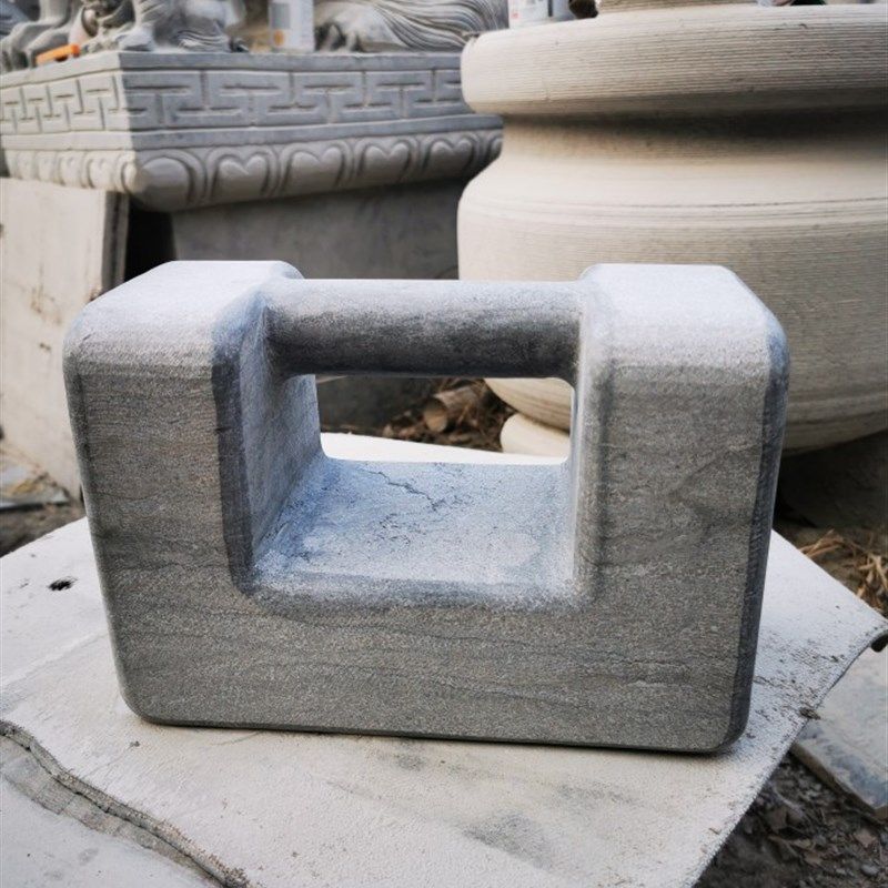 练功石锁青石协会专业比例 健身方角圆角圆头 半抛光传统摔跤武术