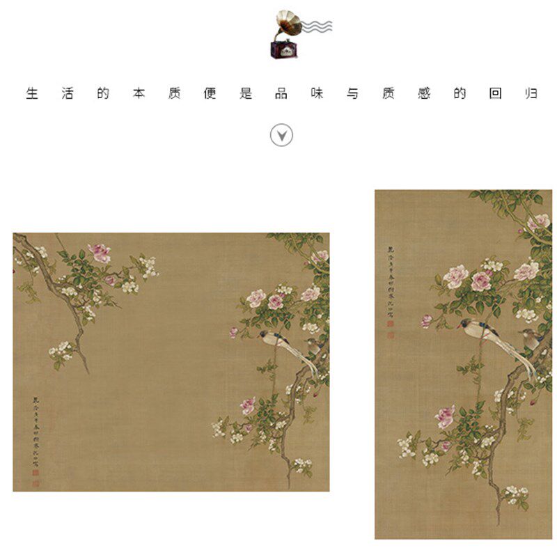 2022新款玄关墙纸中式花鸟3D壁画沙发客厅电视墙壁纸卧室墙布墙