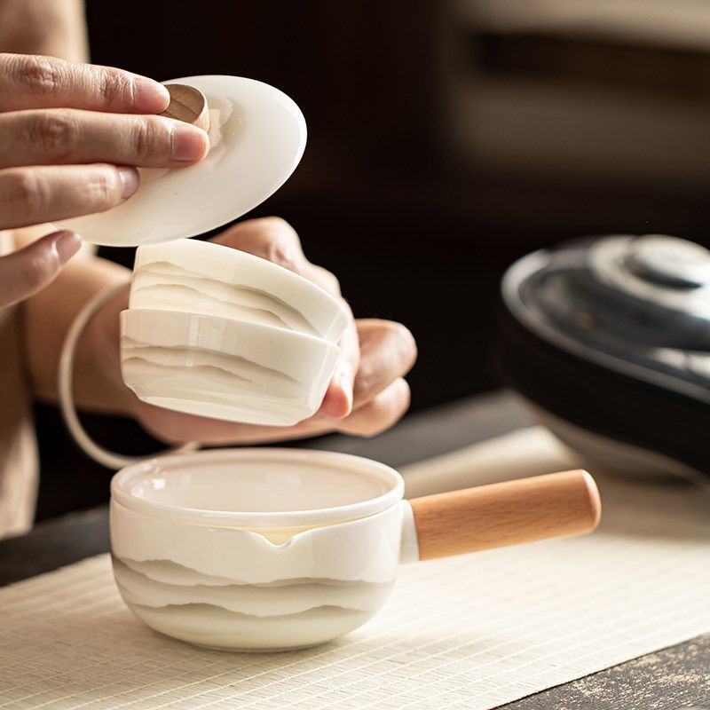 远山旅行茶具茶杯套装便携式泡茶杯一壶两杯一人便携功夫茶具套装,餐饮具,旅行茶具,淘宝优惠券,粉丝福利购,淘宝优惠卷