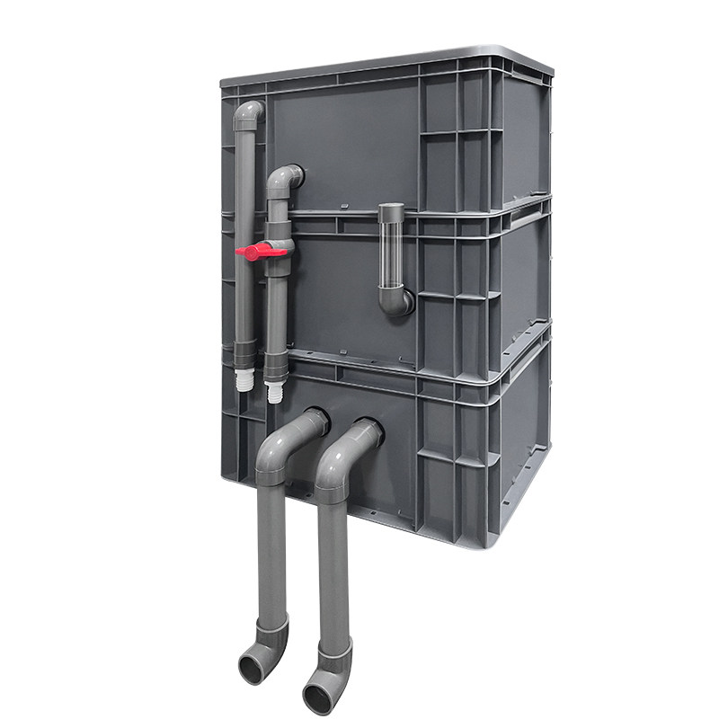 鱼缸沉淀仓周转箱过滤箱上滤外置过滤器滴流盒家用鱼池水循环系统