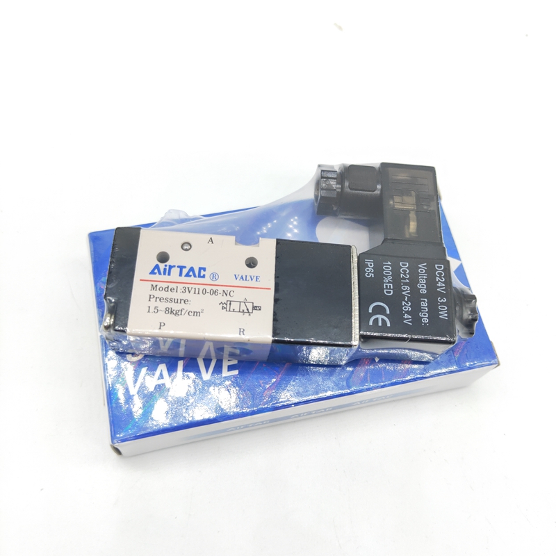 气动电磁阀3V110-06 3V210-08 3V310-10/08-NC-NO DC24V AC220V
