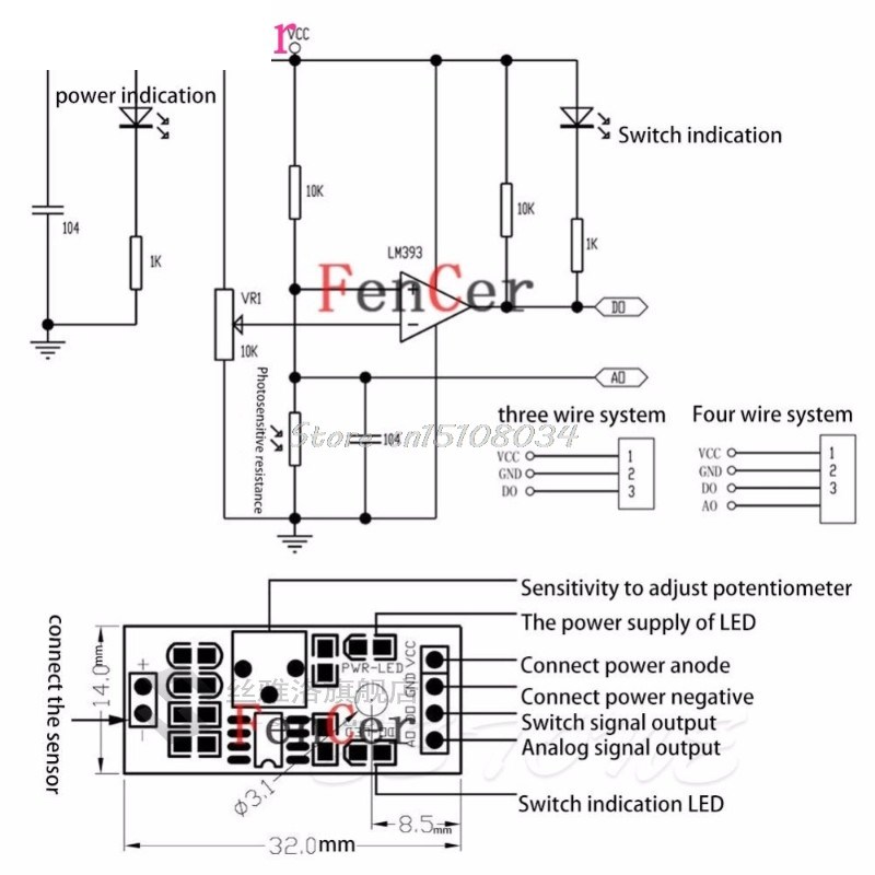 1PC Digital Brightness Resistance Intensity Sensor Module Ph