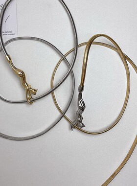 小众设计师丛生i系列猫科动物可调节长度项链轻奢高级感多用途腰