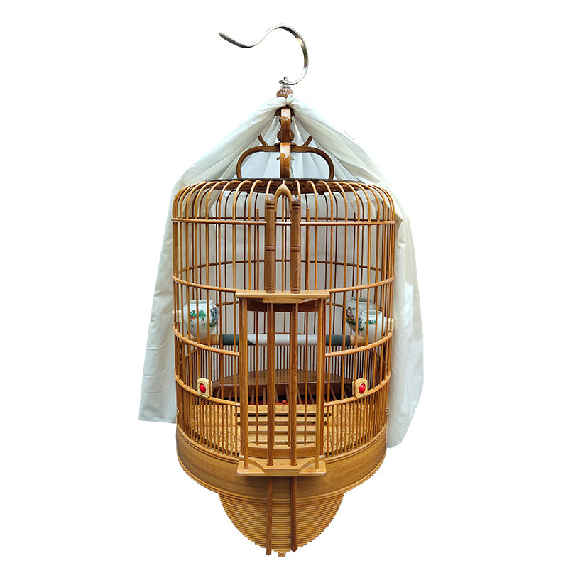 新品推荐全竹广式鸟笼名家广笼清远笼高档画眉竹制母小号精品大号