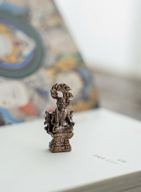 不动明王 进口黄铜口袋佛像随身佛生肖鸡年守护桌面摆件家居供奉