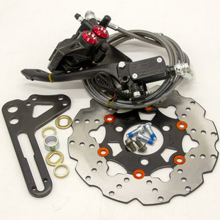 ABS改装 碟刹通用配件 碟刹总成套装 电动车电瓶车后轮110鼓刹改装