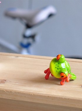 Resin 3D Craft Frog Figurine Decoration Ornat Statue Miniatu
