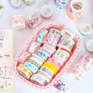 新款按斤称小清新手帐胶带素材工具手账少女和纸胶带便宜出血线套