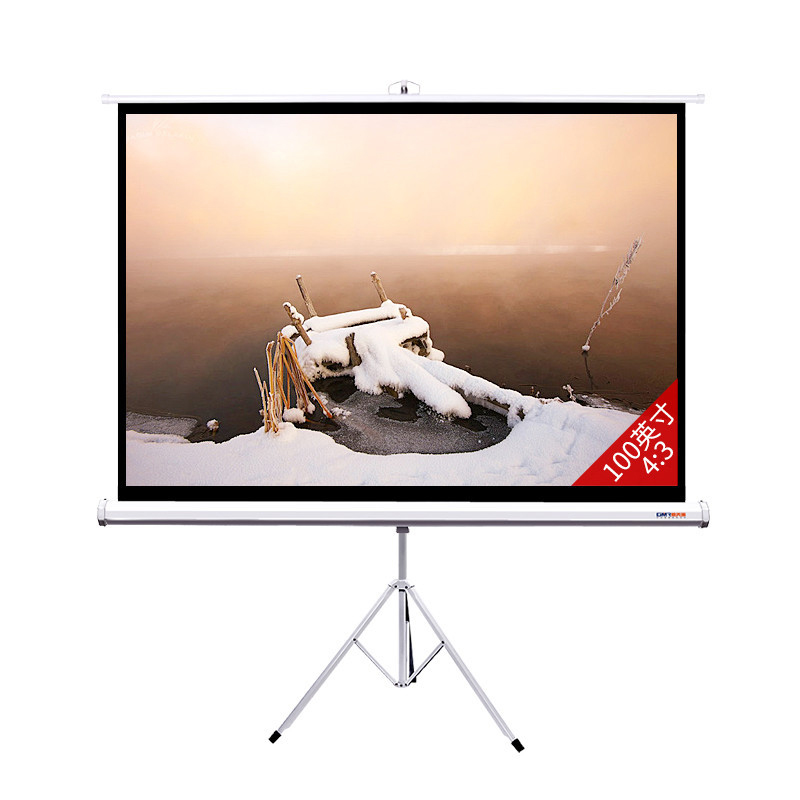 加固质量投影机幕布手拉幕支架幕投影仪幕布电动遥控高清幕布