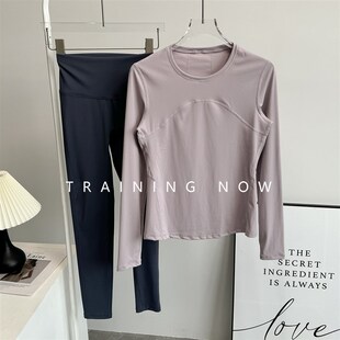 瑜伽服套装女高颜值普拉提训练健身衣户外晨跑服秋季运动长袖