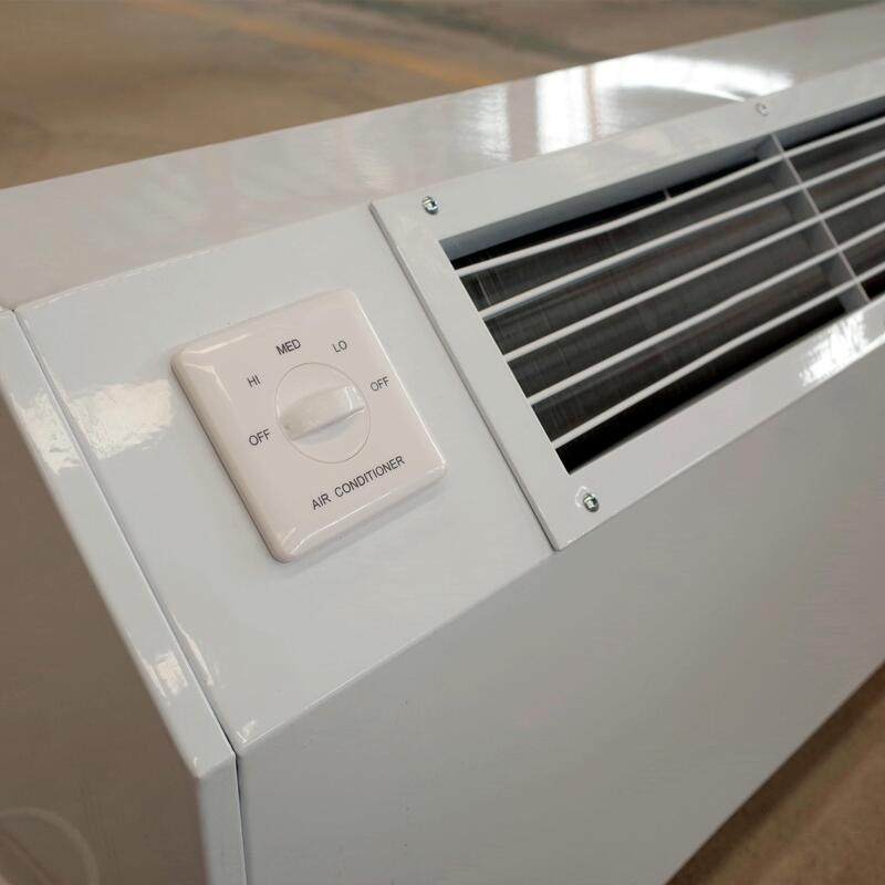 .中央空调立式明装风机盘管接暖气水空调冷暖两用落地式井水散u.