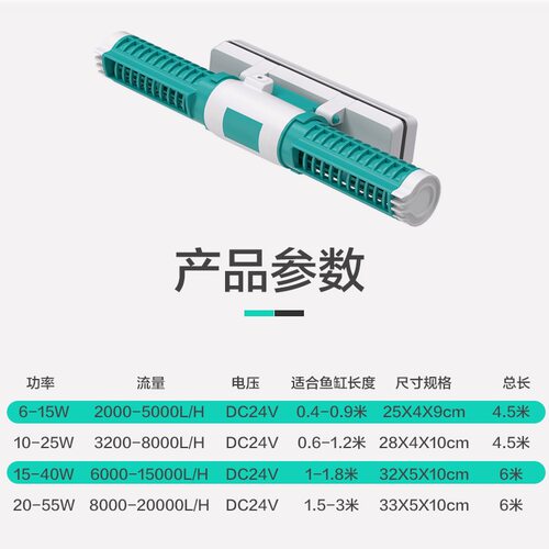 鱼呼吸鱼缸c造浪泵超静音冲浪泵吹粪器变频小型横流机环流底吹浪