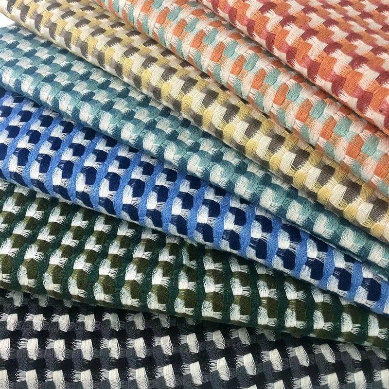 高档加厚提花抱枕花包面料千鸟格服装鞋I帽箱包格子棉麻布沙发布,纺织面料/辅料/配套,面料/布类,淘宝优惠券,粉丝福利购,淘宝优惠卷