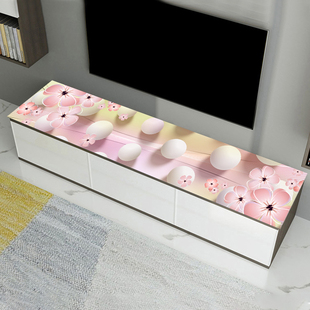 新中式电视柜桌垫防水PVC桌布防油免洗客厅茶几垫子现代简约定制