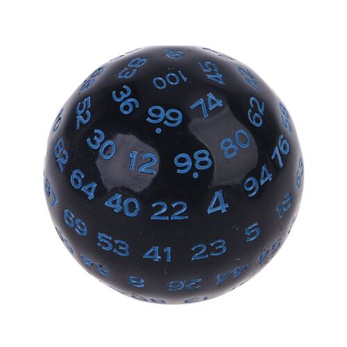 100 Sides Polyhedral Dice D100 Multi Sided Acrylic Dices for
