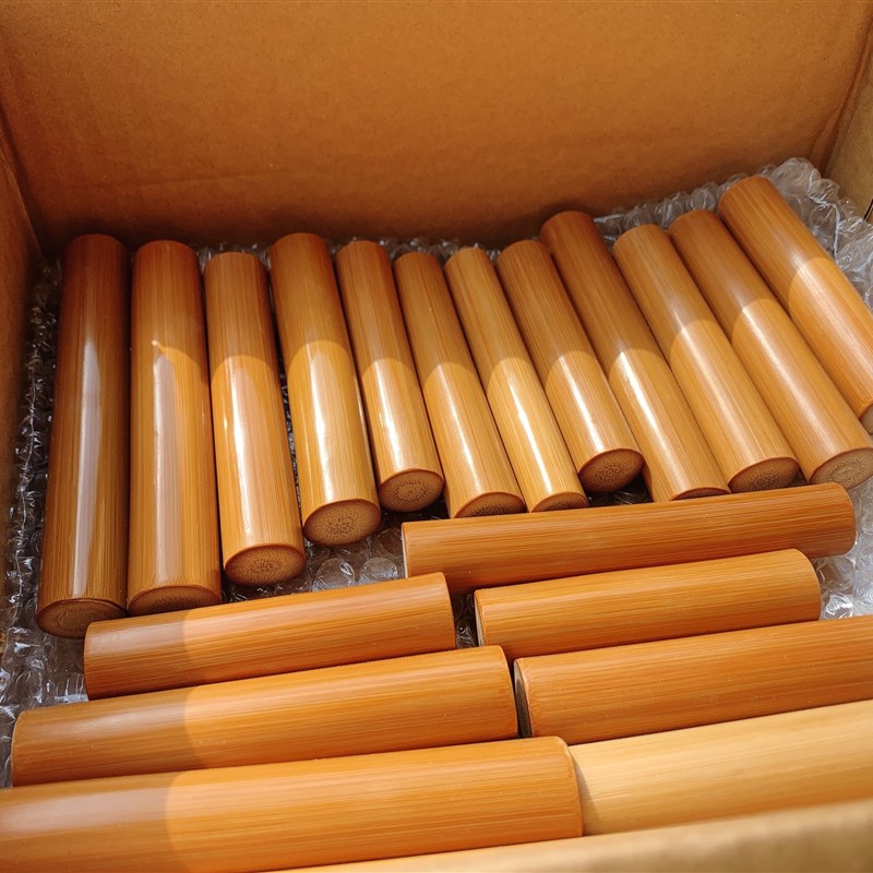 文玩玉竹实心竹棍男士随身把玩小物件精磨10cm玉竹把件实心竹盘玩