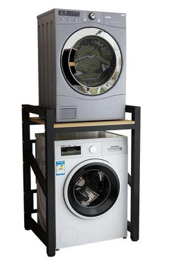 洗衣机置物架滚筒上方烘干机叠放架洗碗机架子阳台落地双层收纳架