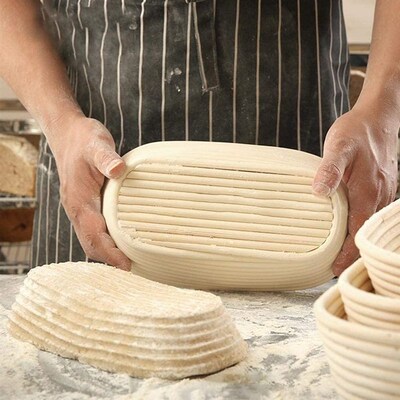 Round Oval Rattan Bread Banneton Proofing Basket Artisan Bre