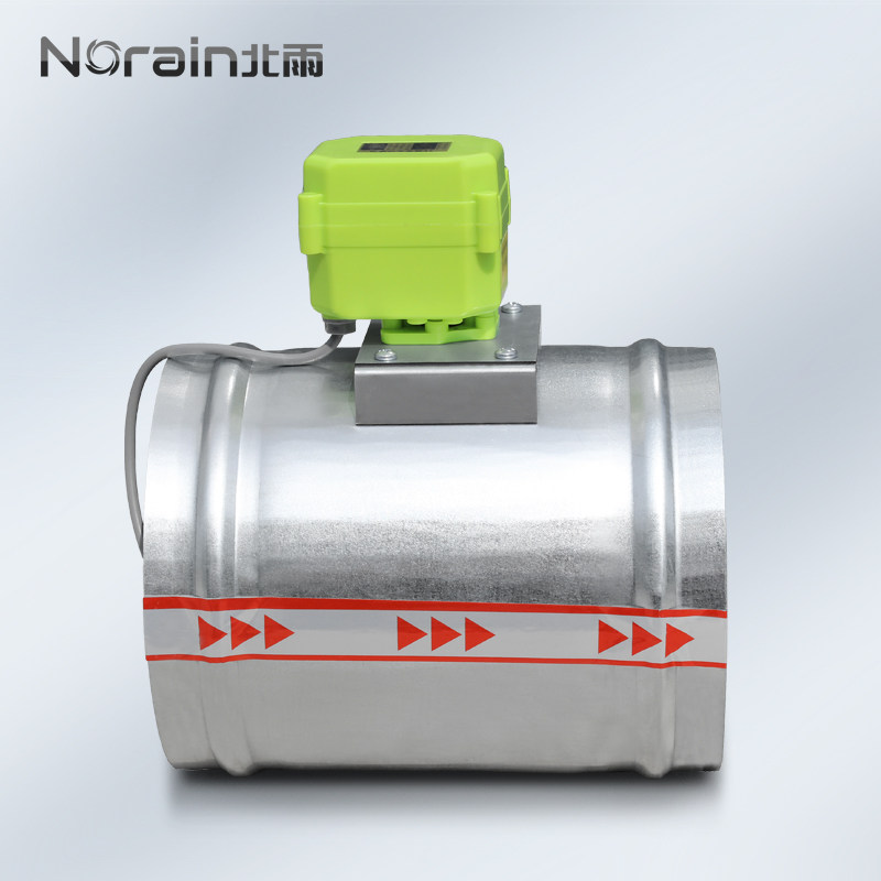 直销新品包邮镀锌弹簧复位电动风阀 圆f形停止阀 密闭阀 通电开启