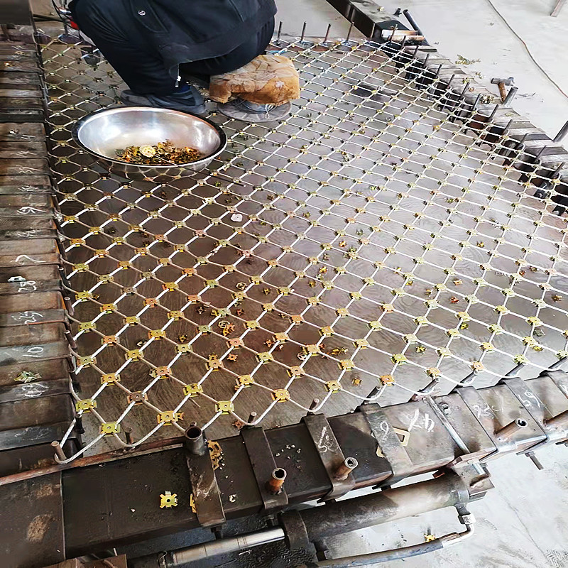 小孔钢丝a绳网矿用防护网矿洞支护网柔性钢丝绳网防坠网