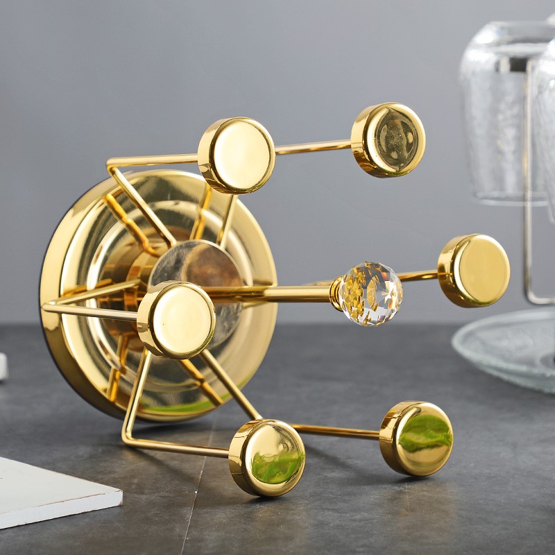 升级款304不j锈钢旋转杯架水杯套装倒挂架家用放陶瓷玻璃茶杯收纳