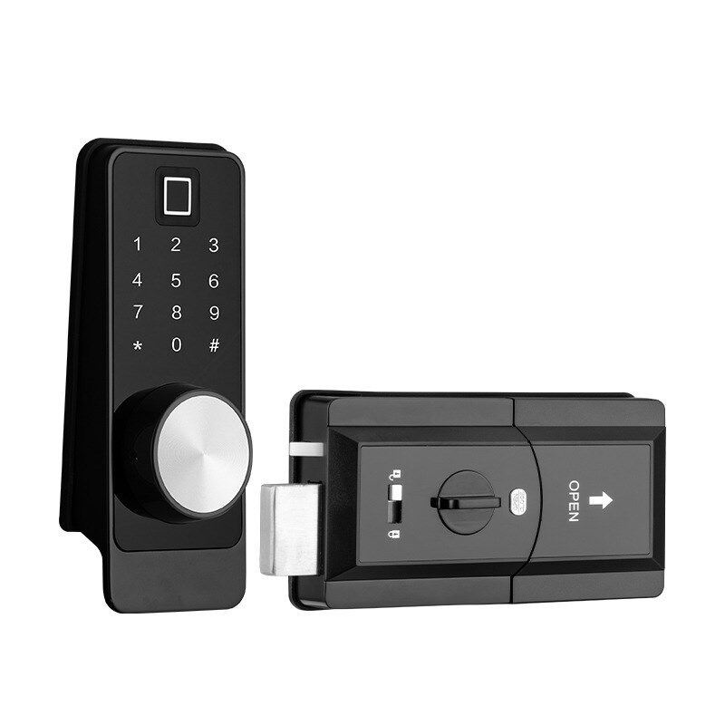 室内外装木门防盗门铁门牛头锁wAPP蓝牙IC刷卡全自动指纹锁感应锁