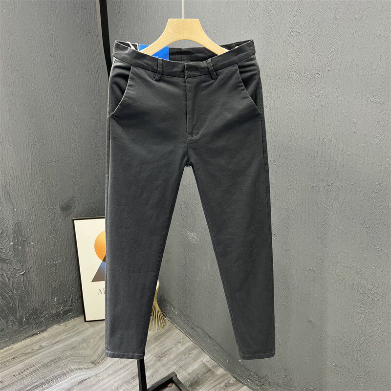 ~西裤男士九分修身商务正装小脚夏季时尚高级感休闲裤子