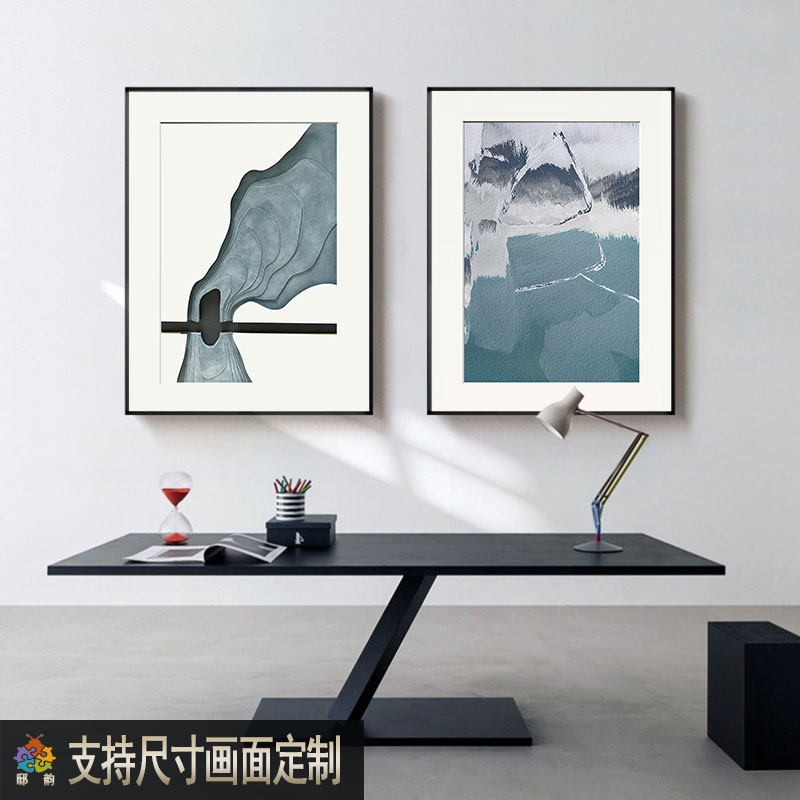 主卧床头卧室温馨装饰画现代饭厅画布壁画高级感客厅两幅二联挂画