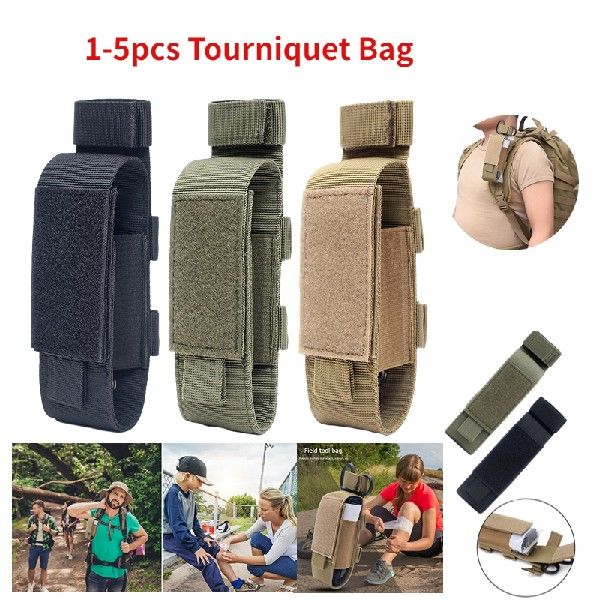 极速Outdoor Hunting Knife Holster Molle Flashlight Pouch Tor