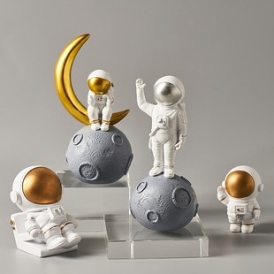 极速办公桌装 北欧迷你太空人可爱桌面 饰品ins风创意宇航员小摆件