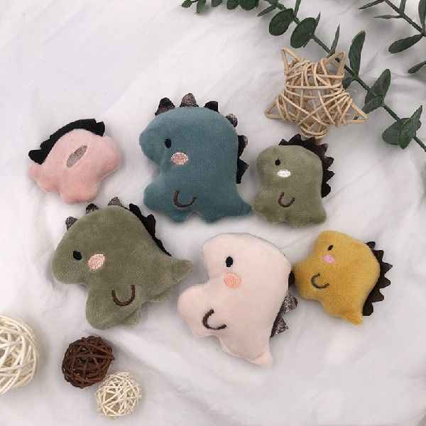 推荐1pc Handsewn Cute Cartoon Dinosaur Stuffed Toy Fillable