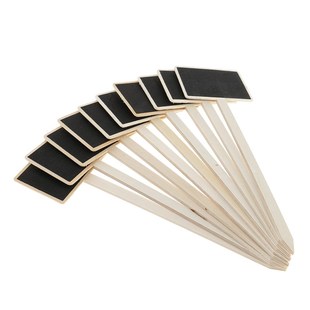 Pack of 10pcs Mini Wood Chalk Board Blackboard for Plant Tag