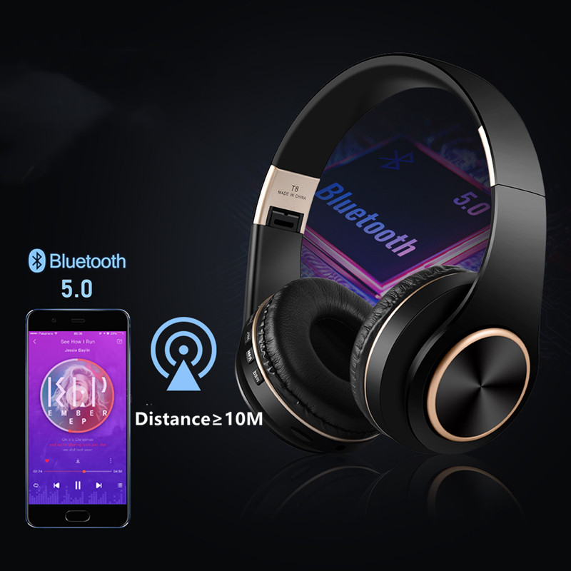 推荐Foldable Headphones Wireless Bluetooth Earphones Stereo