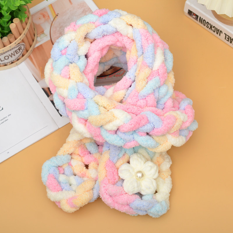 超粗冰条线阿呆手指织围巾手工编织围巾线diy围脖毛线团送女朋友,服饰配件/皮带/帽子/围巾,DIY编织材料包,淘宝优惠券,粉丝福利购,淘宝优惠卷