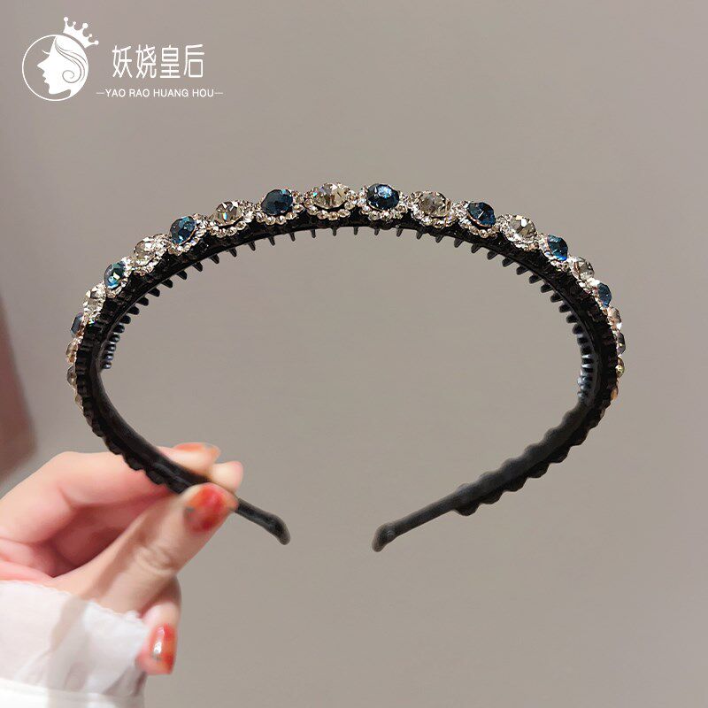压发发箍发饰清新简约成人发窟水钻细发卡女头饰韩版发夹头箍
