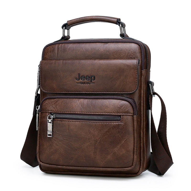 jeep吉普新款男包单肩包休闲斜挎包手提复古男士大容量平板电脑包