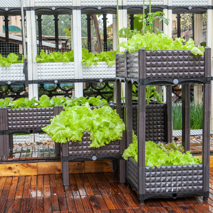 阳台种菜神器楼顶立体种植箱屋顶长方形塑料种菜箱家庭种菜花盆