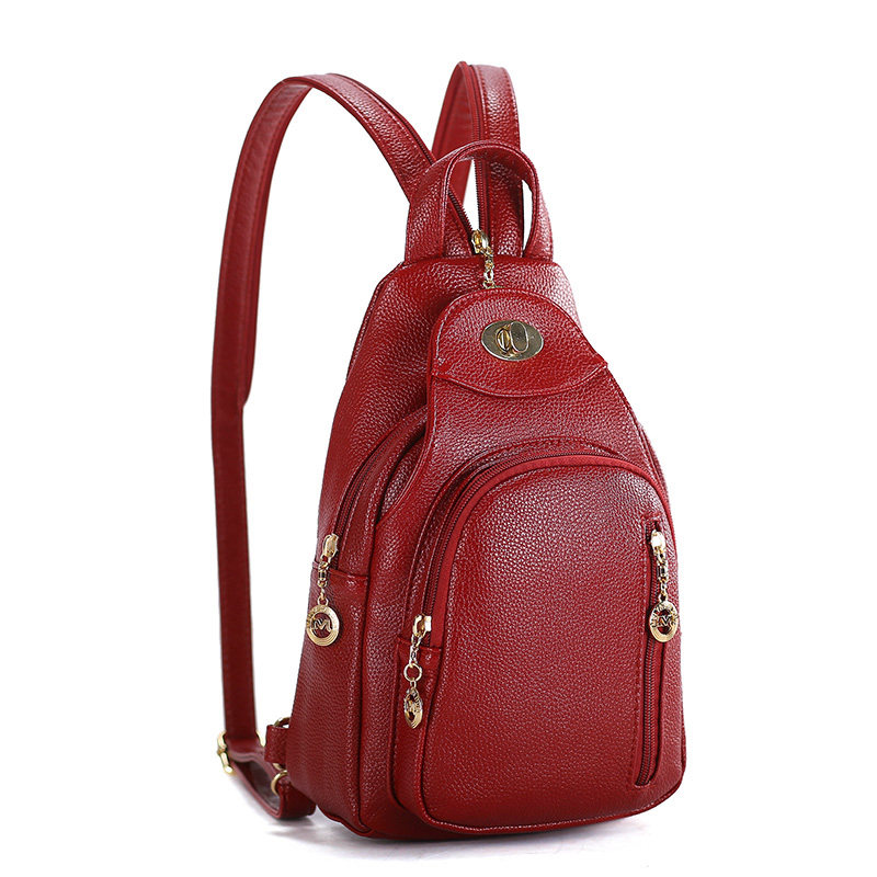 软皮双肩包女2021新款韩版百搭胸包两用迷你斜挎包旅行小背包休闲,箱包皮具/热销女包/男包,双肩背包,淘宝优惠券,粉丝福利购,淘宝优惠卷