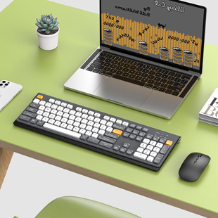 适用无线键盘滑鼠套组静音办公打字手感好蓝牙键鼠电脑外接可充电