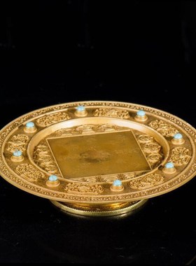 慧宝曼扎盘铜八3吉祥曼扎盘佛具供盘三十七供曼茶罗