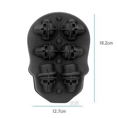 Skull Ice Maker Mold Bones Ball Tray Cake Candy Tools Kitche