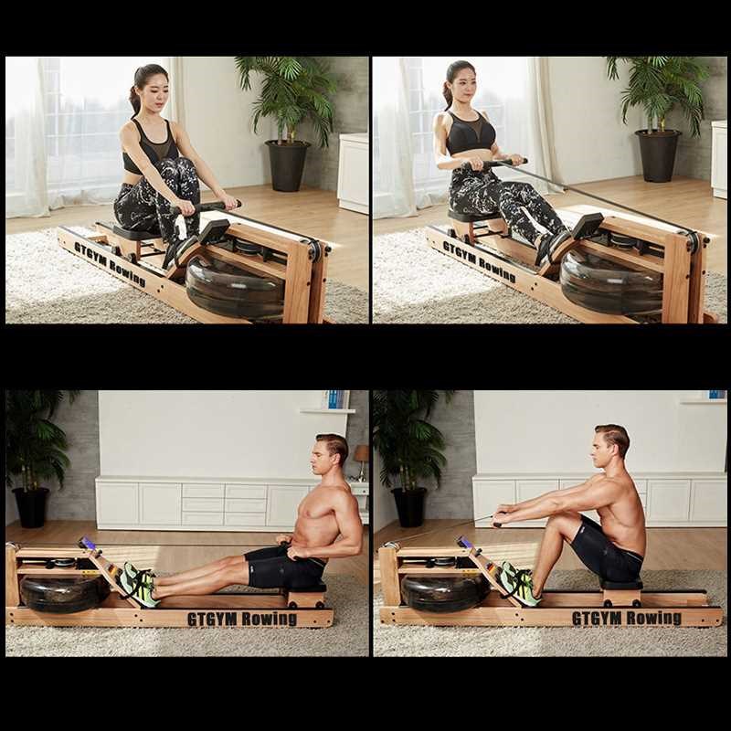 水阻划船机家用静音折叠划浆机水阻划船器家用划船健身器材