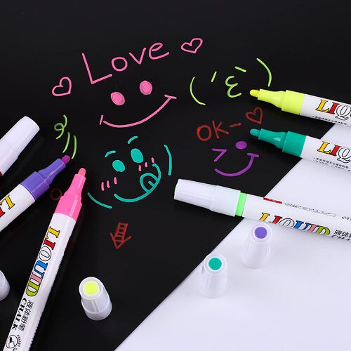 12 Colors set Liquid Chalk Marker Pens for School Art Paint