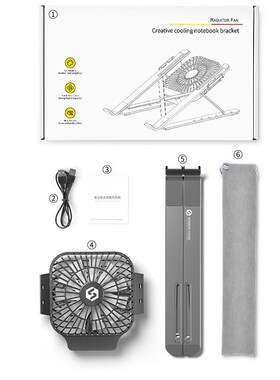 Foldable Laptop tablet Stand With Cooling Fan Heat Dissipati