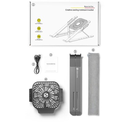 Foldable Laptop tablet Stand With Cooling Fan Heat Dissipati